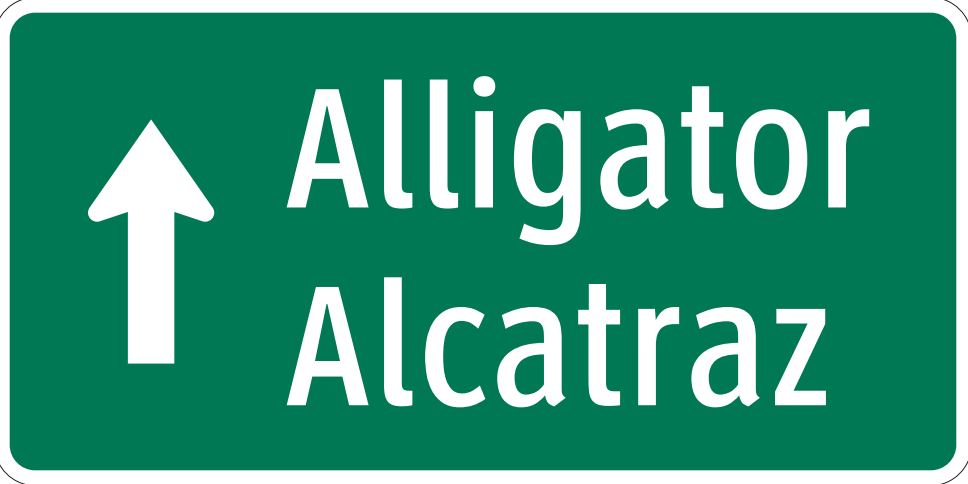 Alligator Alcatraz Street Sign