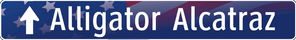 Alligator Alcatraz Street Sign