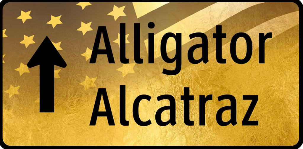 Alligator Alcatraz Street Sign