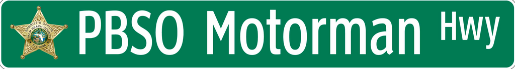 PBSO Motorman Hwy Sign
